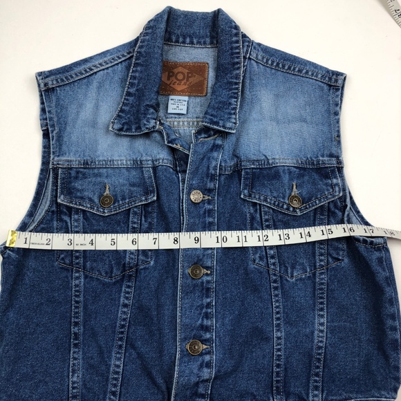 POP Jeans Denim Jean Vest - Picture 2 of 6